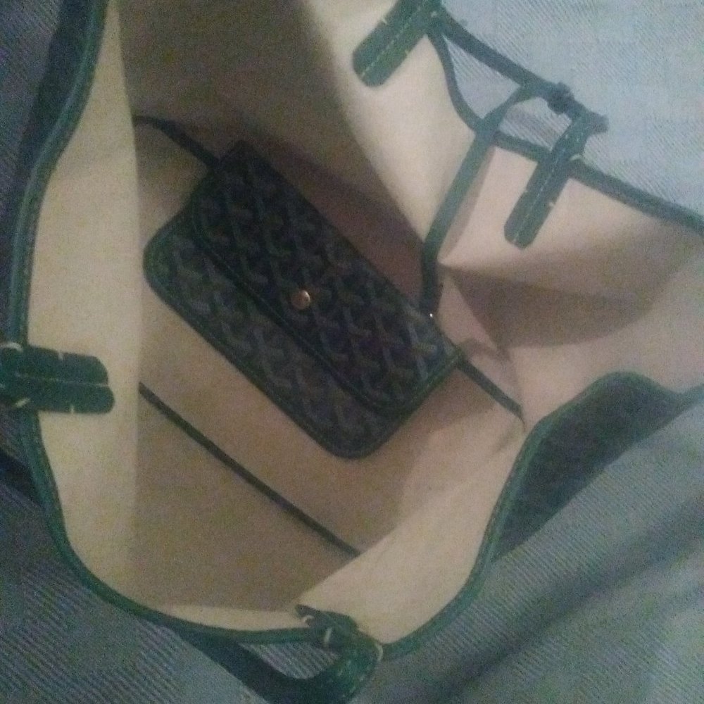 Goyard 2018 St.Louis PM Tote in Green Goyardine - Picture 2 of 7